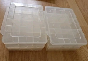 4 x Sortierboxen Perlenbox Sortimentskasten, transparent - Bild 1 von 2