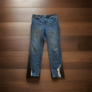 Sofia Vergara Sofia Skinny Ripped Ankle Blue Jeans Damen 12 Used-Look - Bild 1 von 4