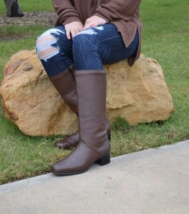 Neu Regence Made in Canada Echtleder Reitstiefel Damen 11B schwarz Reißverschluss - Bild 1 von 7