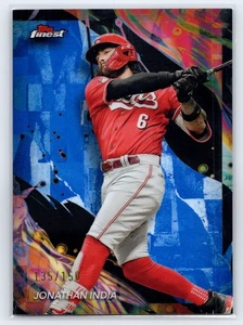 2024 Topps Finest Uncommon Blue Refractor /150 Jonathan India #166 - Picture 1 of 2