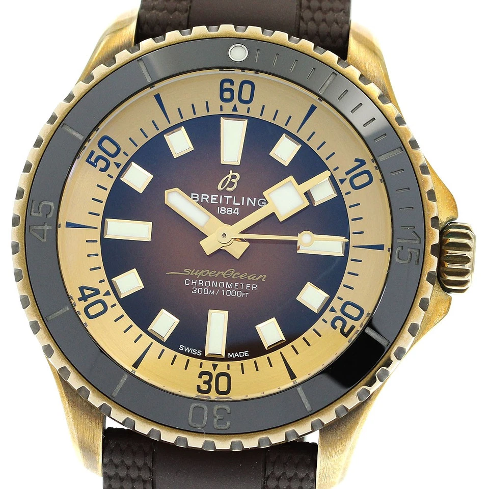 Breitling Super Ocean Automático 44 N17376 Bronce Esfera Marrón AT Para hombres_875251 Foto 1 de 4