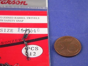 12 Girelle barrel a 2 + moschettone carson red n°16 pesca trota, pesca in mare - Foto 1 di 1