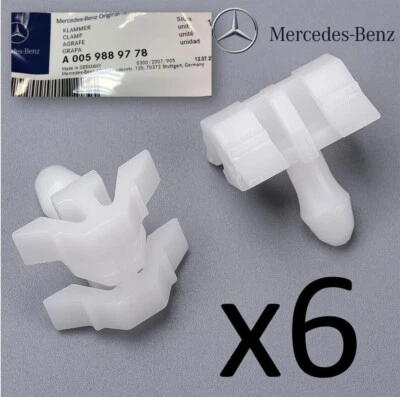 Kit de clips inferiores moldeados panel lateral carrocería guardabarros puerta GENUINO para Mercedes 84-02 Foto 1 de 4