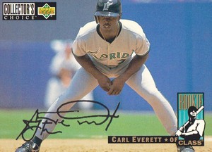1994 Collector's Choice Baseball Silver Signatures #6 Carl Everett
