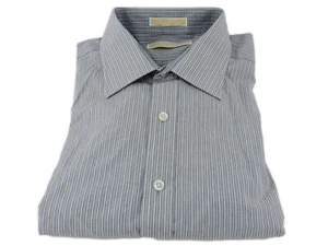 Michael Kors 100% Cotton Dress Shirt Royal Hairline Gray Stripes 16 1/2 32/33 M - Bild 1 von 2