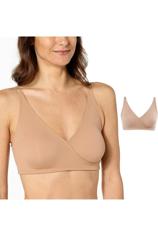 Sujetador envolvente Rhonda Shear Butterknit almohadillas extraíbles caoba Foto 1 de 1