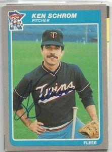 Minnesota Twins KEN SCHROM autographed 1985 Fleer - Picture 1 of 1