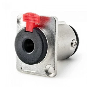 PROCRAFT PC-TJ084 1/4" TRS D Type Panel Mount Locking Jack - SILVER - Picture 1 of 1