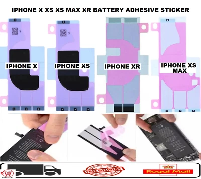 MY STORE iPhone X XS XS MAX XR Battery Adhesive Sticker Tape Glue Strips x 3 Pieces