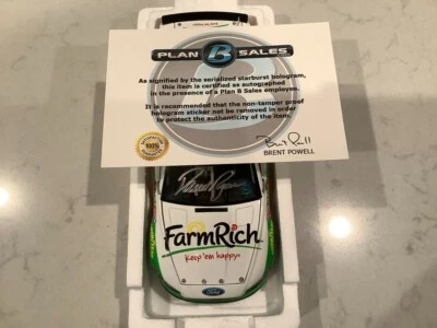DAVID RAGAN AUTOGRAPHED 2014 FORD FUSION FARM RICH DIECASTW/COA  & RARE CARD - Image 1 of 4
