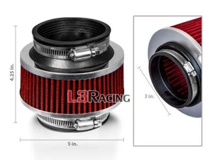Válvula de derivación tipo universal de 3 pulgadas 76 mm filtro rojo para admisión de aire frío Lexus - Imagen 1 de 1