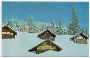 Monarch Crest Lodge Mitte Winter CO Colorado Vintage Chrom Postkarte nicht verschickt - Bild 1 von 10