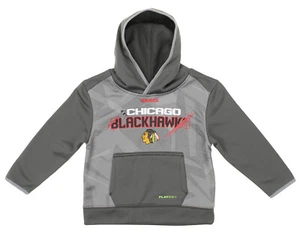 Chicago Blackhawks NHL Boys Kids Forecheck PlayDry TNT Pullover Hoodie, Grey - Picture 1 of 6