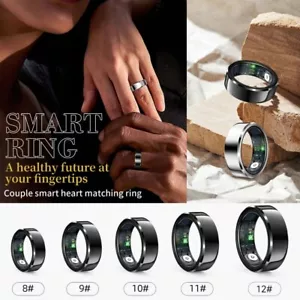 Smart Ring Health Waterproof IP68 Finger Ring Monitor Heart Rate Fitness Unisex - Picture 1 of 16
