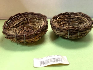 Bird Nest 2-Natural Breeding Nest. Weave/Twig Canary Finch FREE SHIP - Picture 1 of 3