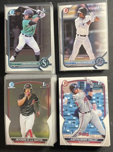 110 Bowman 1st Lot 2022-2023 Bowman Chrome 1st Paper (116 Baseball Cards)