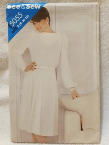Vintage See & Sew Butterick Muster 5055 Größe A (8-10-12) Misses Kleid UNGESCHNITTEN - Bild 1 von 4