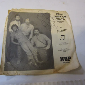 ELAINE HOPKINS-DIGGIN TAMPA BAY COUNTRY=45 1983 HOP RECORDS TAMPA HTF - Picture 1 of 4