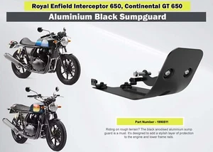 Royal Enfield "Protector de sumidero de aluminio negro para Gt & Interceptor 650" - Imagen 1 de 7