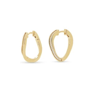 JETTE Twisted Sun 88853814 Gold Earrings 925 Sterling Silver - Picture 1 of 4