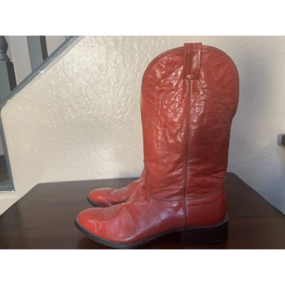 Botas Nocona Para Hombre Vaquero Western Naranja Pull On Punta 10 D Foto 1 de 4