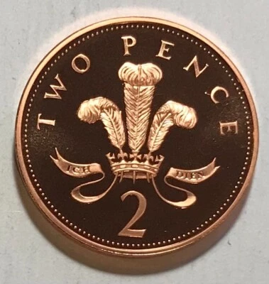 Great Britain 2 Pence 1994 - Ostrich Feathers - Proof - Image 1 of 4