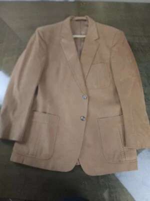 Vintage Kingsridge Custom Fabric Suede Cashmere Sport Coat Jacket Tan Size 40R - Image 1 of 4