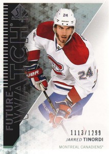 2013-14 SP Authentic Hockey #203 Jarred Tinordi RC /1299