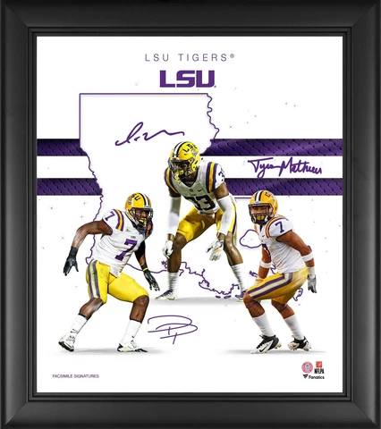 LSU Tigers Framed 15x17 Defensive Backs Franchise Foundations Collage Cover