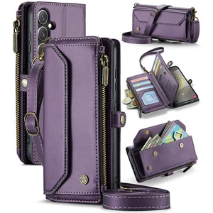 For Samsung Galaxy S25 Ultra S24FE S23 S22 S21 Women Crossbody Wallet Phone Case - Picture 1 of 19