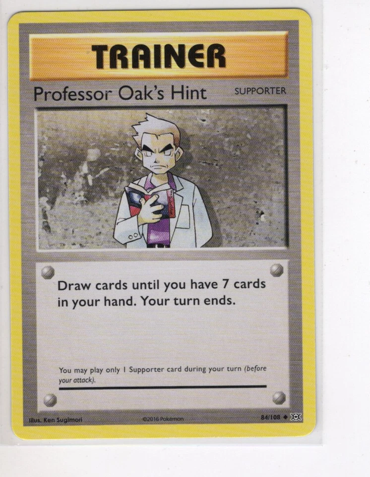 PROFESSOR OAK'S HINT TRAINER XY EVOLUTIONS SET POKEMON CARD 84/108 NM/M - Image 1 of 1