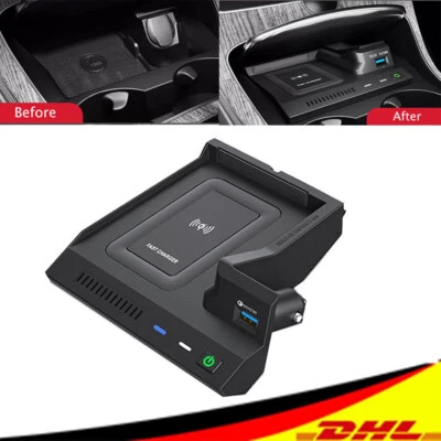 Per Mercedes 2016-2022 W205 GLC BJ Stazione di Ricarica Cellulare Wireless Qi Caricabatterie Auto - Immagine 1 di 4