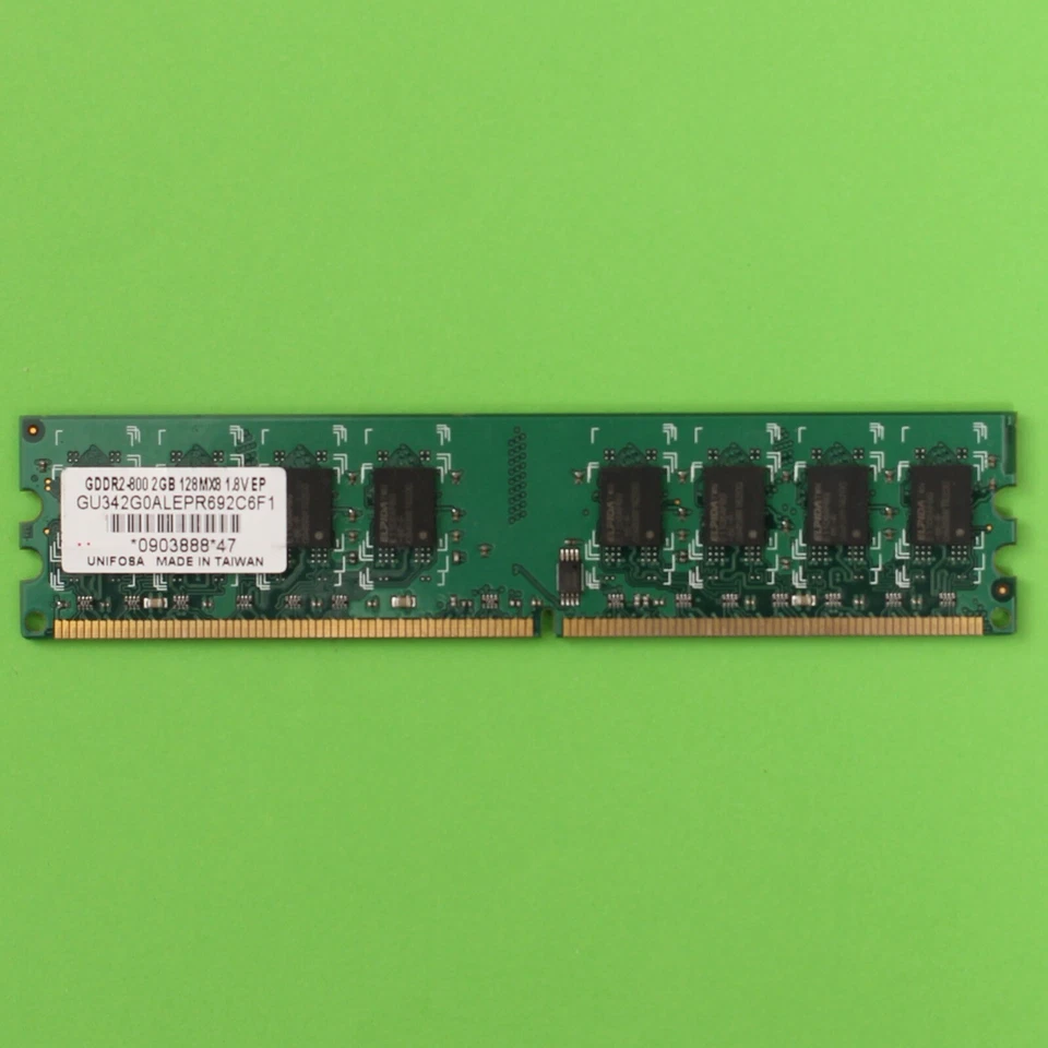 2GB Elpida DDR2 PC2-6400 800Mhz CAS6 2GB Memory RAM GU342G0ALEPR692C6F1 - Image 1 of 4