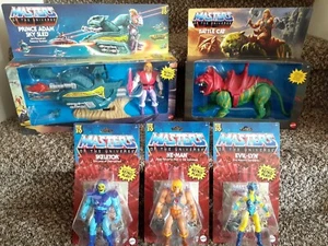Masters of the Universe Skeletor He-man Battle Cat Prince Adam Sled Lot Walmart - Picture 1 of 1