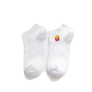 White Fries Embroidered Socks - Picture 1 of 2