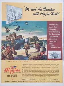 1943 Higgins Boats Are Tough Unusual Maneuverability Army Ocean Print Ad - Picture 1 of 1
