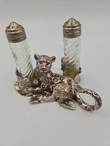 Vintage 1998 Arthur Court Leopard Salt And Pepper Shakers - Picture 1 of 15