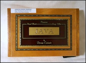 Caja de cigarros de madera vacía Java Robusto Latte de Drew Estate de colección #A2916 - Imagen 1 de 9