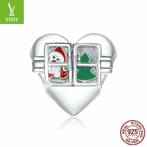 VALENTINO Moda Donna Autentico S925 Argento Sterling Auguri di Natale Charms Fit Bracciali