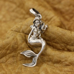 Colgante Sirena Detalles Plata de Ley 925 Moda Belleza Joyería TA417D - Imagen 1 de 14