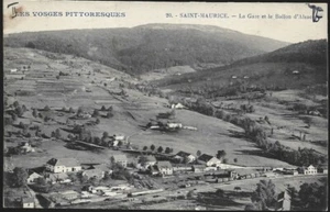 Saint MAURICE 88 La GARE et Ballon d'Alsace uncirculated postcard Ph. Enret 1920-1925 - Picture 1 of 2