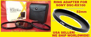 ADAPTER+FILTER KIT 52mm- CAMERA SONY DSC-RX100M4 M2 M3 RX100M5 RX100M5A RX100 