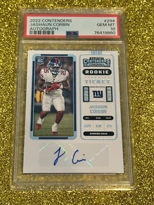 JASHAUN CORBIN ๐ PSA 10 2022 PANINI CONTENDERS #294 AUTOGRAPHED ROOKIE - Picture 1 of 8