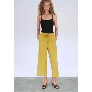 Las mejores ofertas en Pantalones de poliéster Zara amarillo para De mujer  | eBay