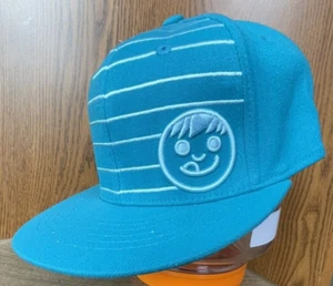 L/XL - Herrenmütze Marke NEFF gestreift Aqua-Beere %17 Wolle 😋Emoji Stretch-Fit - Bild 1 von 10