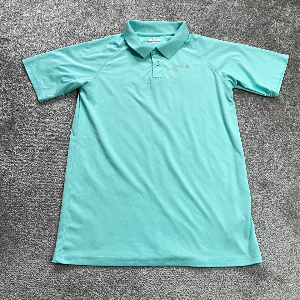 Columbia PFG Omni Shade Polo Shirt Boys XL Blue Short Sleeve Collared Casual Top - Image 1 of 4