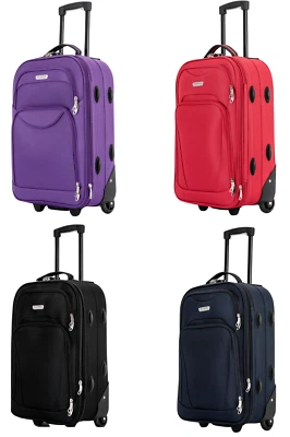 Bagaglio a mano 55x35x20 bagaglio a mano valigia leggero trasporto cas - Immagine 1 di 4