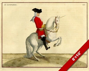 1700'S HORSE & RIDER BRITISH CAVALRY HISTORY PAINTING ART PRINT ON REAL CANVAS - Picture 1 of 5