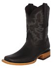 Mens Western Boots Cowboy Dress Black All Real Leather Rodeo Toe Botas Vaquero