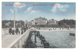 PC c1910: Kurhaus Heringsdorf y Bruchensteg - Ostseebad Heringsdorf, Alemania - Imagen 1 de 2